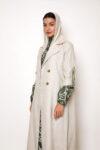 Linen Trench with Embellished Sleeves and dress