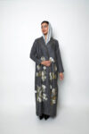 Linen Blazer Embroidered Abaya