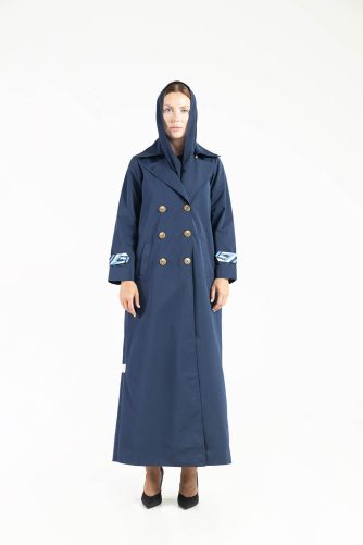 Alsharqyah Trench with Embellished Sleeves