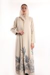 Abaya with Palm Embroidery