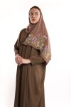 Bisht abaya with embroidered scarf