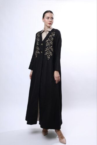 BLACK JACET OLIVE EMROIDERY